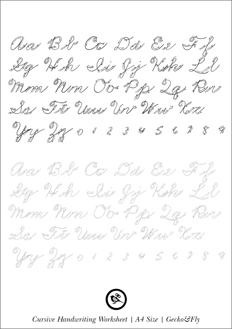 5 Free Cursive Handwriting Worksheets to Print Now