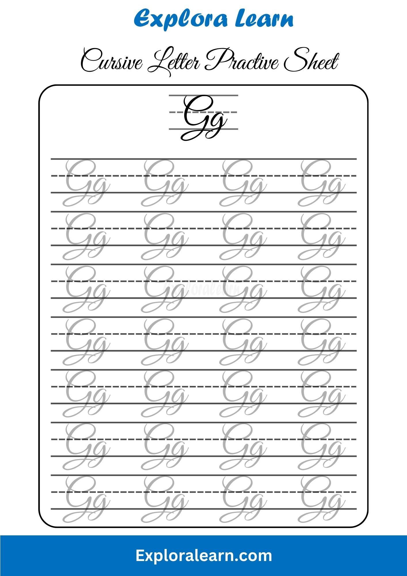 7 Free Cursive Letter Worksheets for Kids