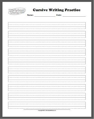 Cursive Worksheet Generator