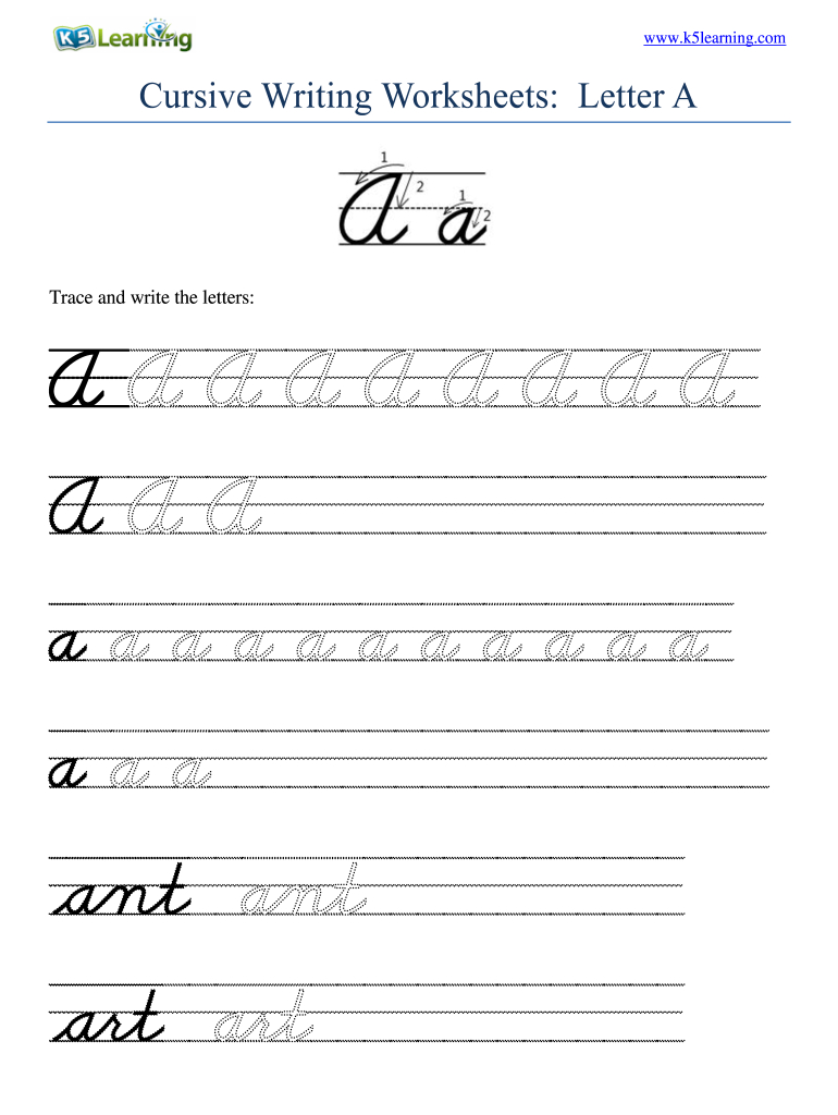 Cursive Worksheet