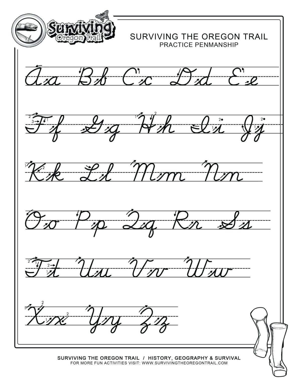 Cursive Writing Practice Worksheets for Kids