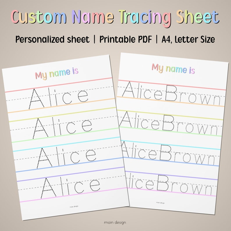 5 Ways to Create Custom Name Tracing Worksheets