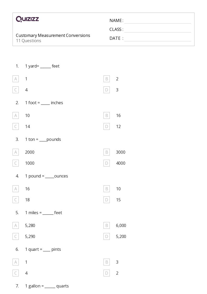 Customary Conversions Made Easy