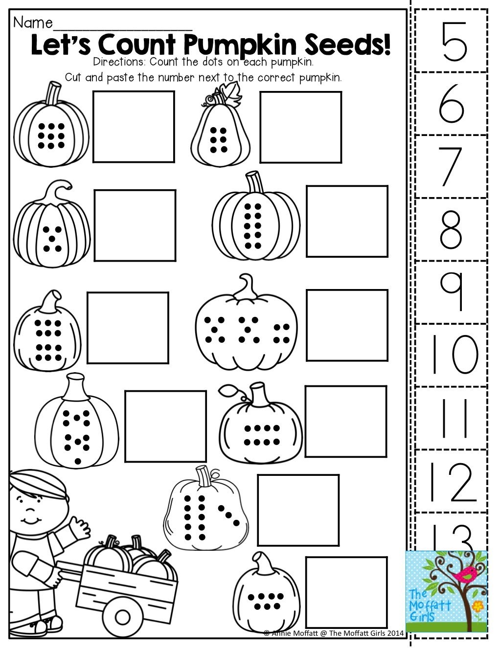 Free Cut and Paste Kindergarten Worksheets to Print