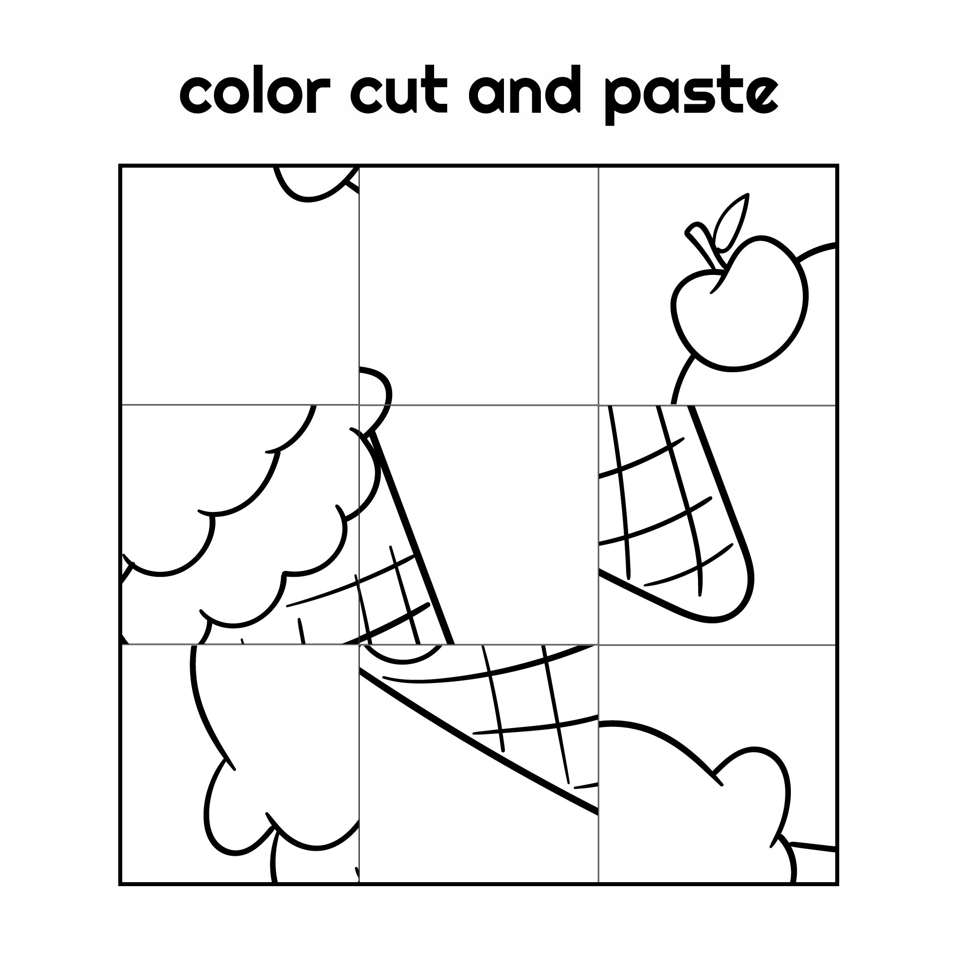 Cut And Paste Worksheet Pdf