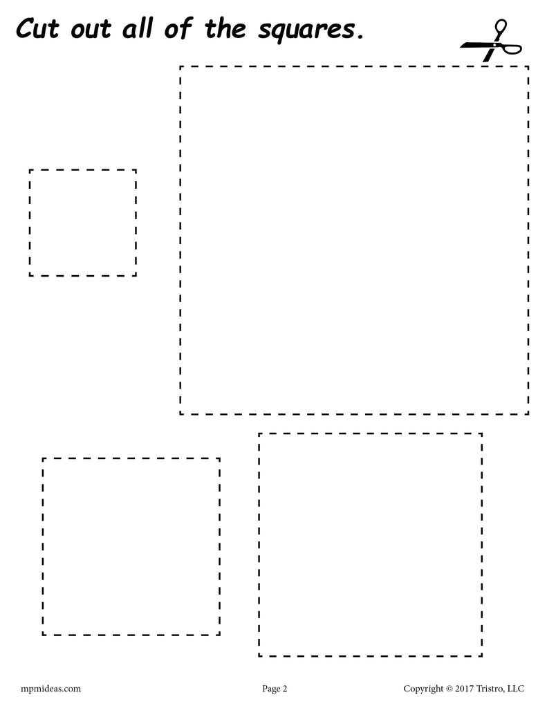 7 Ways to Cut Out Shapes Worksheets