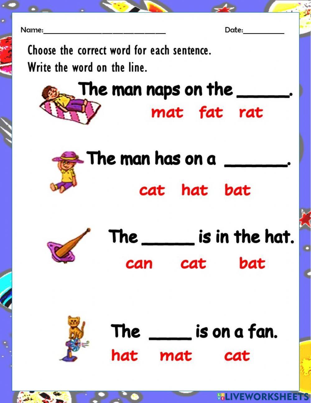 Cvc Sentences Esl Worksheet By Xkeliamoniz Worksheets Library