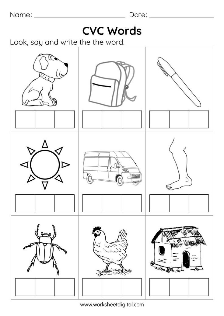 5 Fun CVC Words Worksheets for Kindergarten