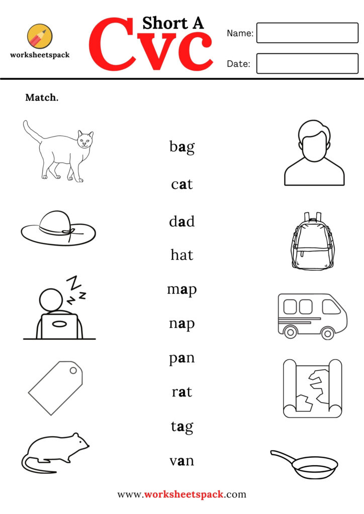 Cvc Words Worksheets Pdf