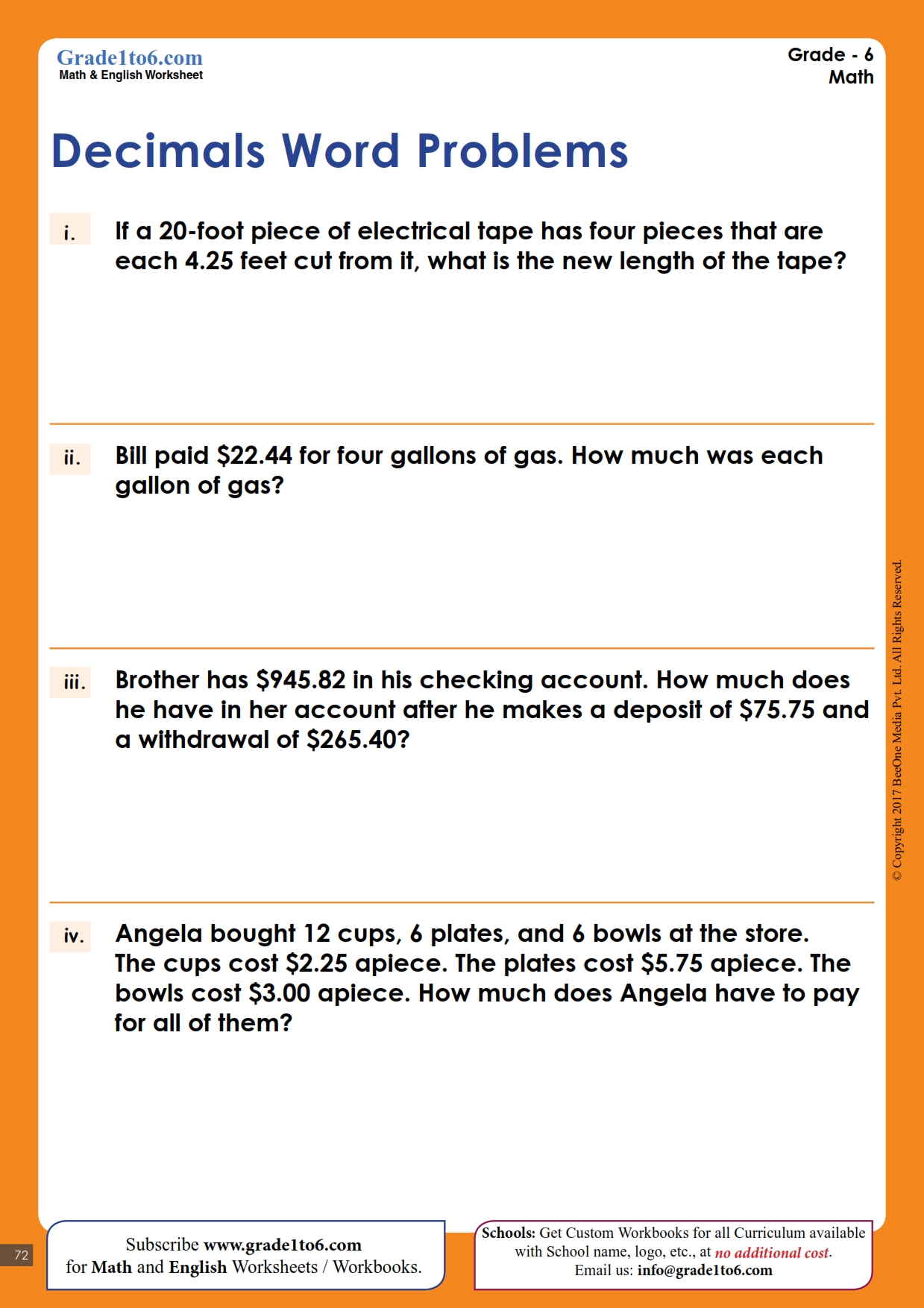 10 Decimal Word Problems to Test Your Skills