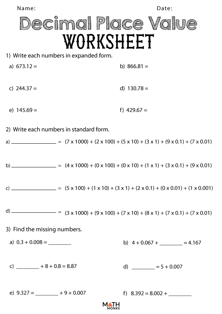 Decimal Delights: Fun Worksheets for 5th Graders