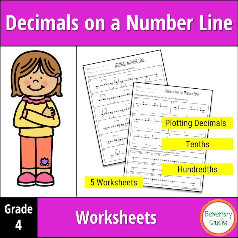 Decimals On A Number Line Elementary Studies