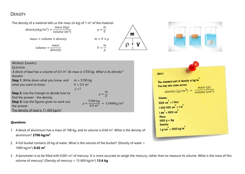 5 Ways to Master Density with Practice Worksheet 1