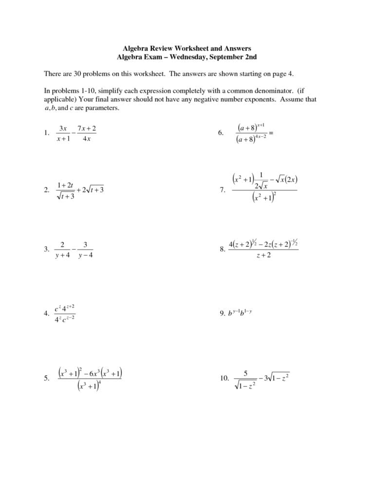 Did You Hear Math Worksheet Answer Key