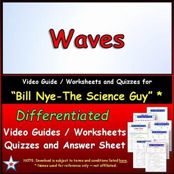 Differentiated Video Worksheet Quiz Ans For Bill Nye Waves