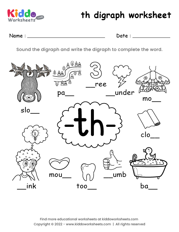 Digraph Worksheets 1St Grade Free