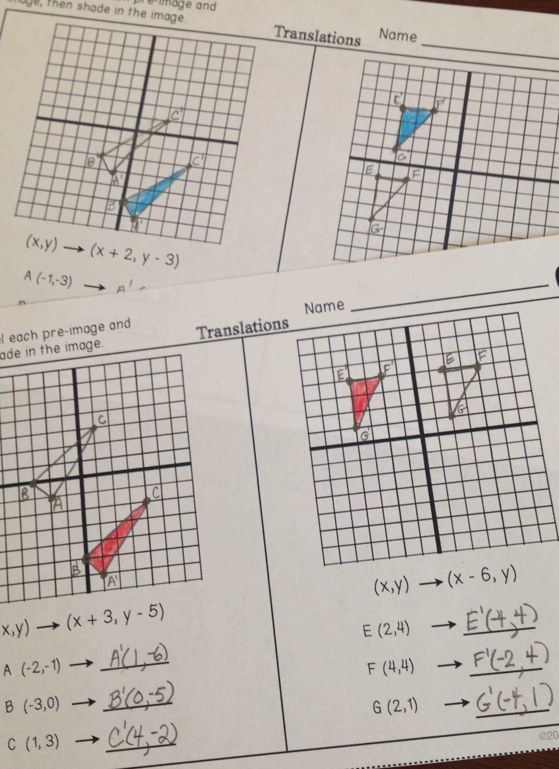 Dilation and Translation Worksheet: Mastering Geometry Transformations