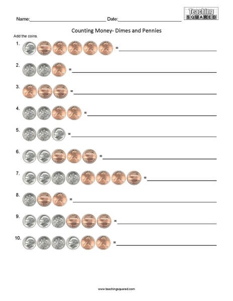 7 Ways to Master Dimes and Pennies Worksheets