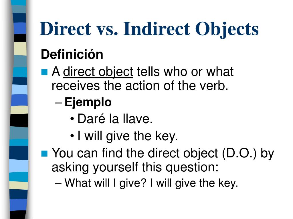 Direct And Indirect Object Examples