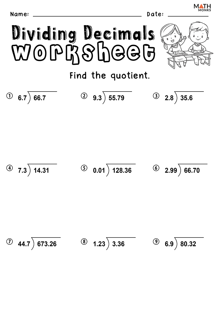 Divide with Ease: Decimals Worksheet for 5th Grade