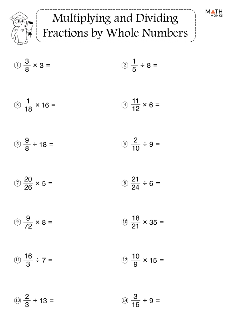 Dividing Fractions Mixed Numbers Worksheet Printable Word Searches