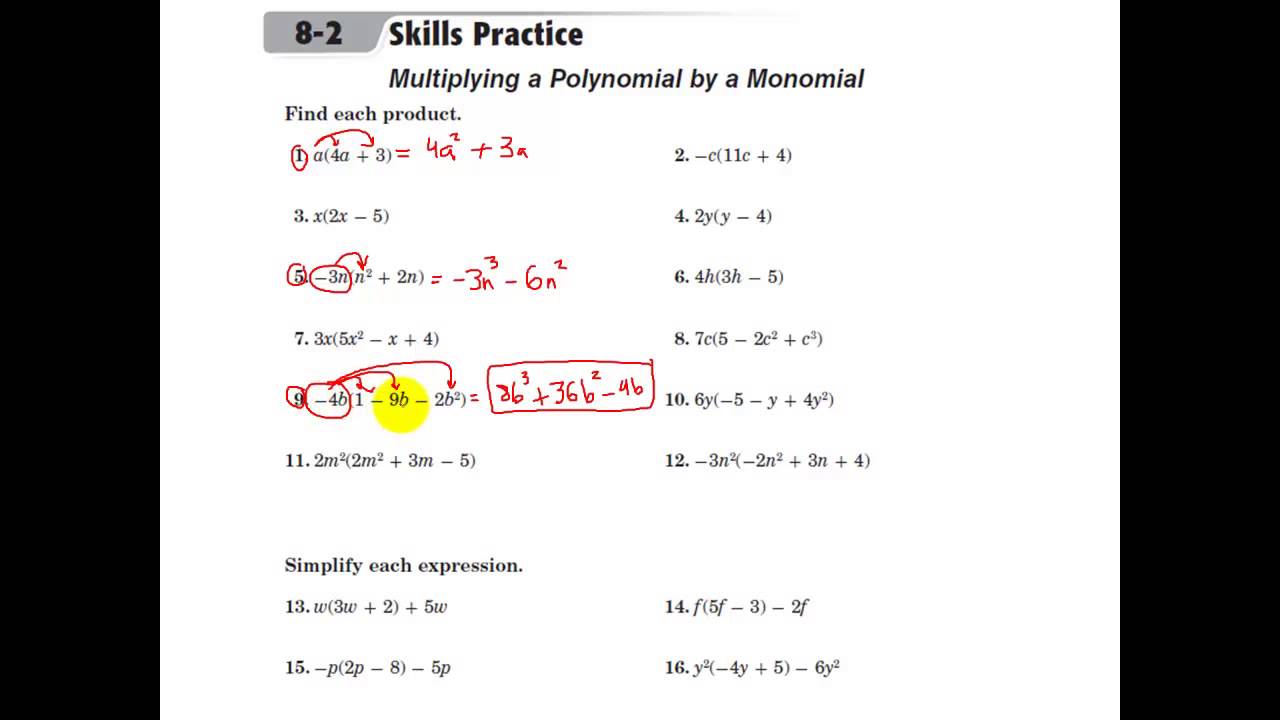 Divide with Ease: Monomials Worksheet for Math Success