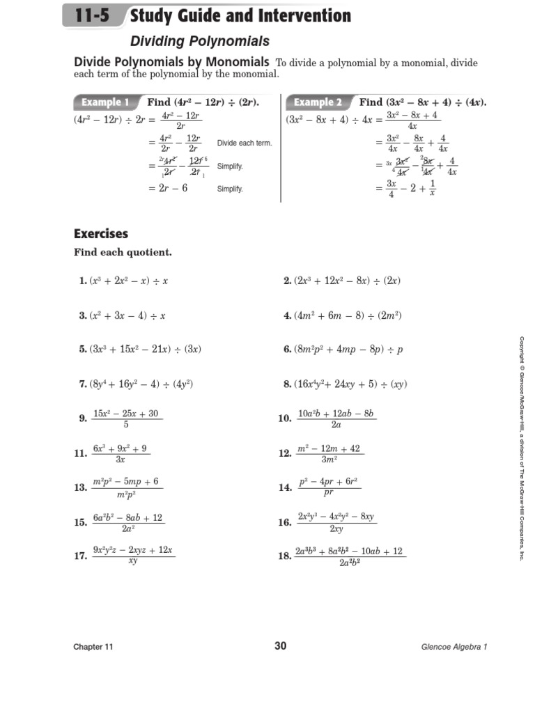 Dividing Polynomials Worksheet Pdf