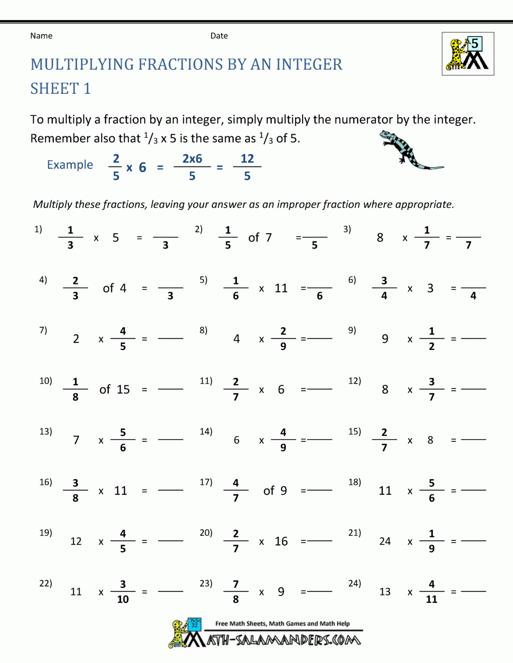 Fraction Mastery: Division and Multiplication Worksheets