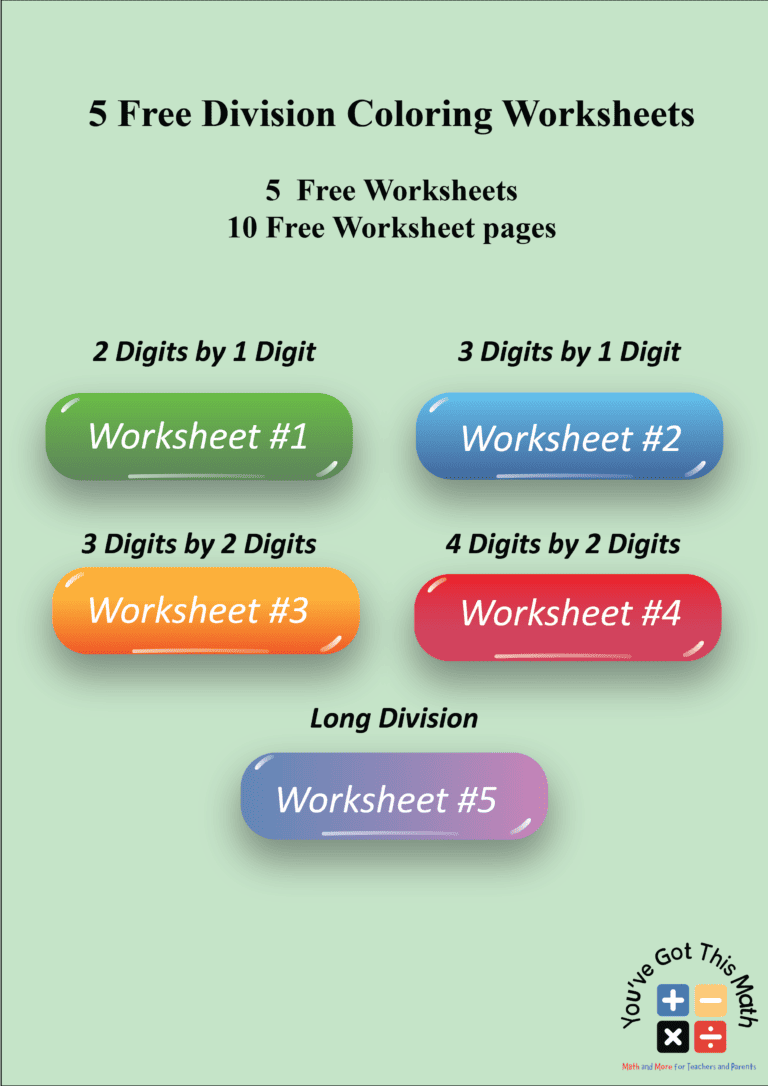 Division Coloring Worksheets Pdf