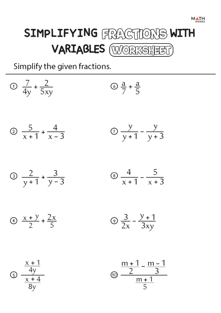 Simplify Math: Division of Fractions Worksheets Made Easy