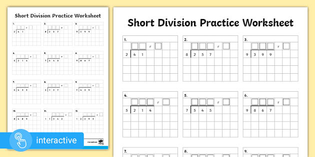 Division With Remainders Worksheet Pdf