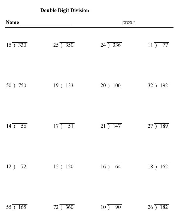 Division Worksheet Grade 4