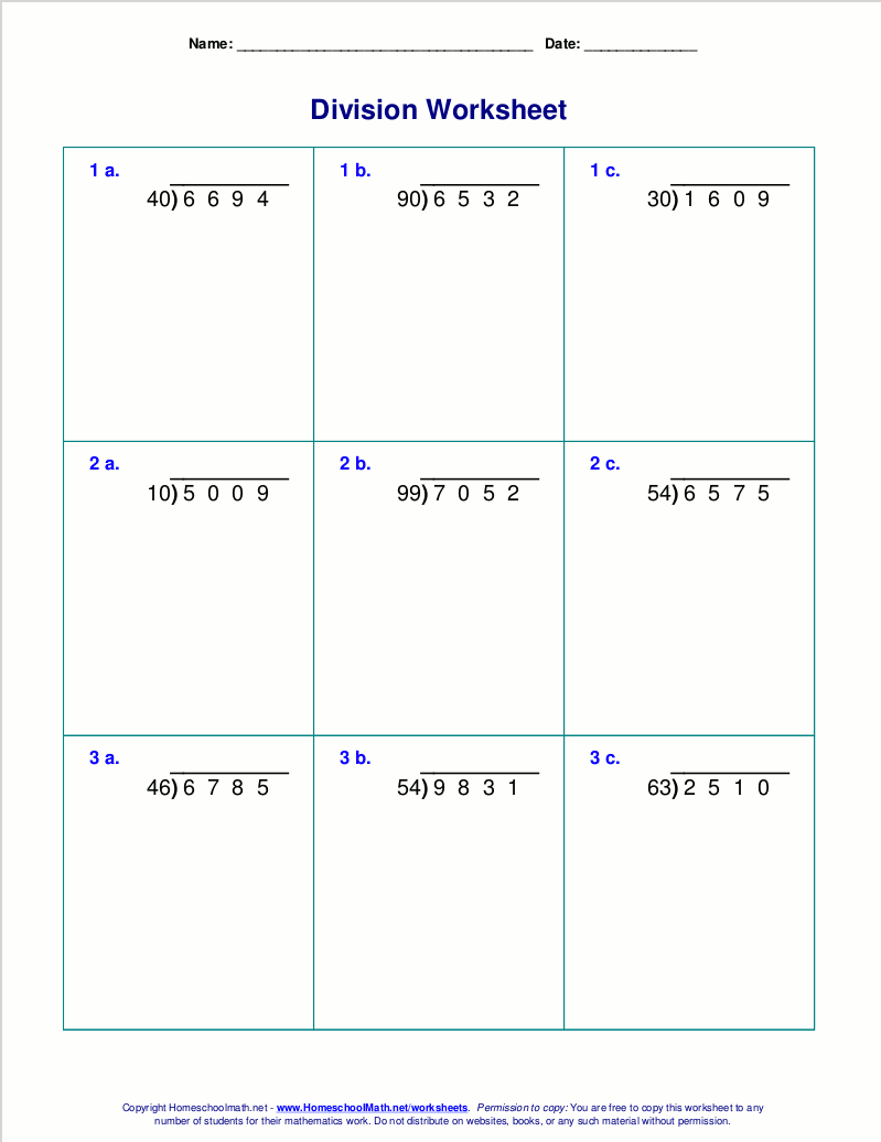 Mastering Division with 2 Digit Divisor Worksheets