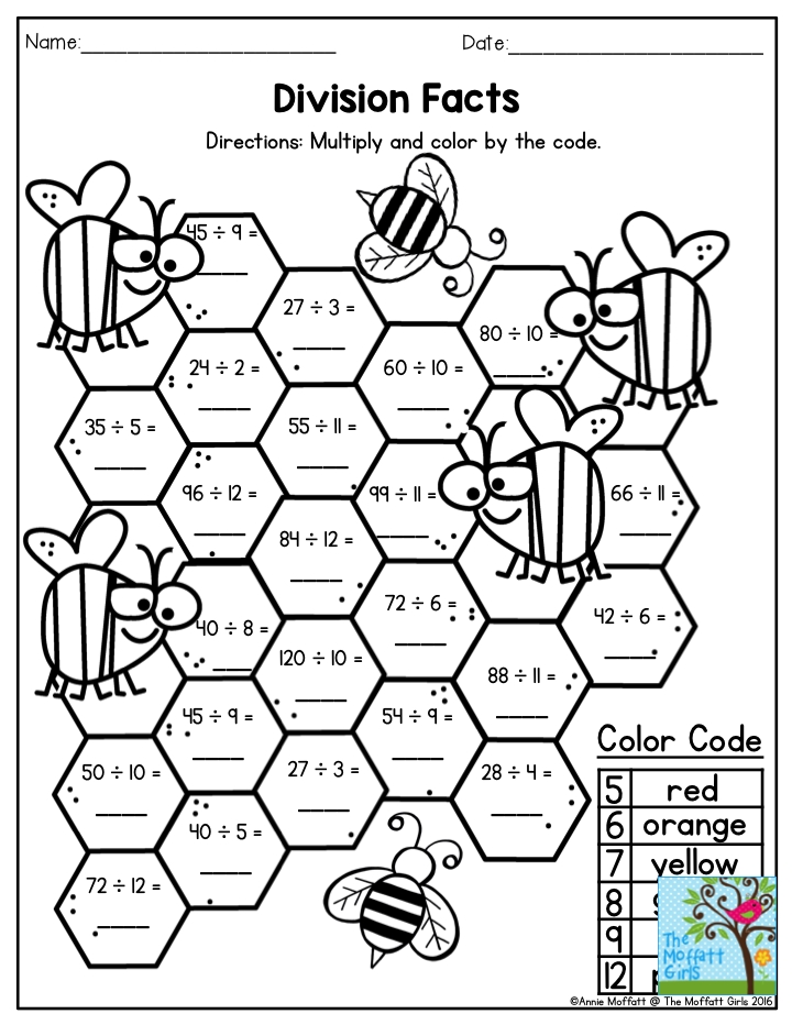 Division Practice for Grade 6 Students