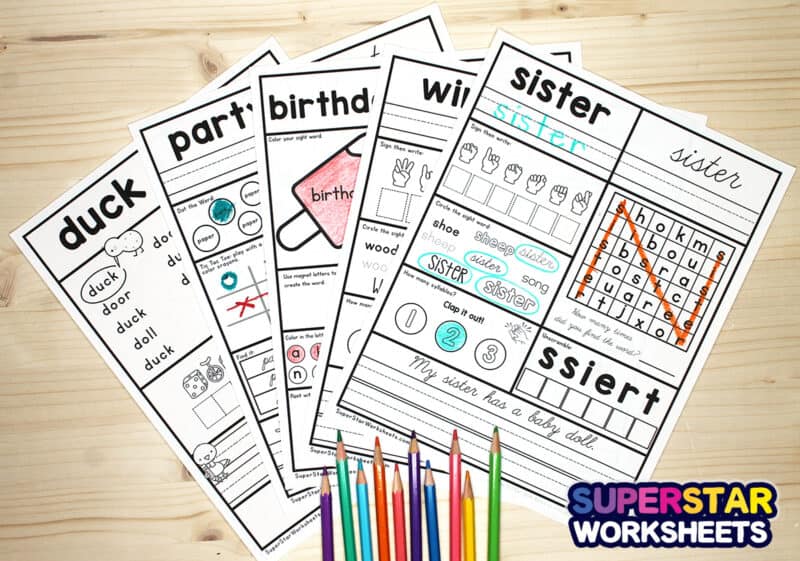 Master Dolch Sight Words with Fun Worksheets