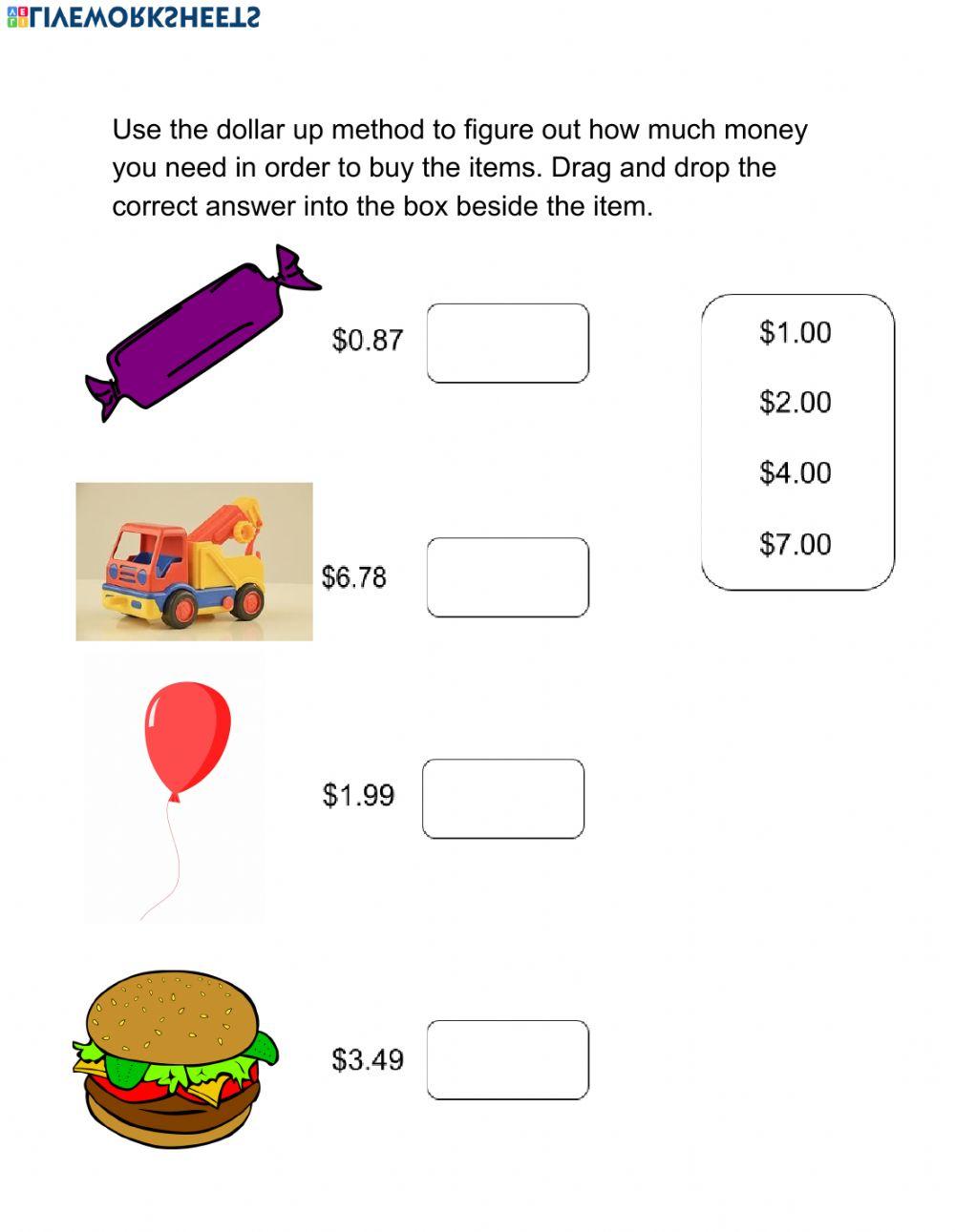 Dollar Up Diner Worksheet By Accessible Ed Teachers Pay Teachers