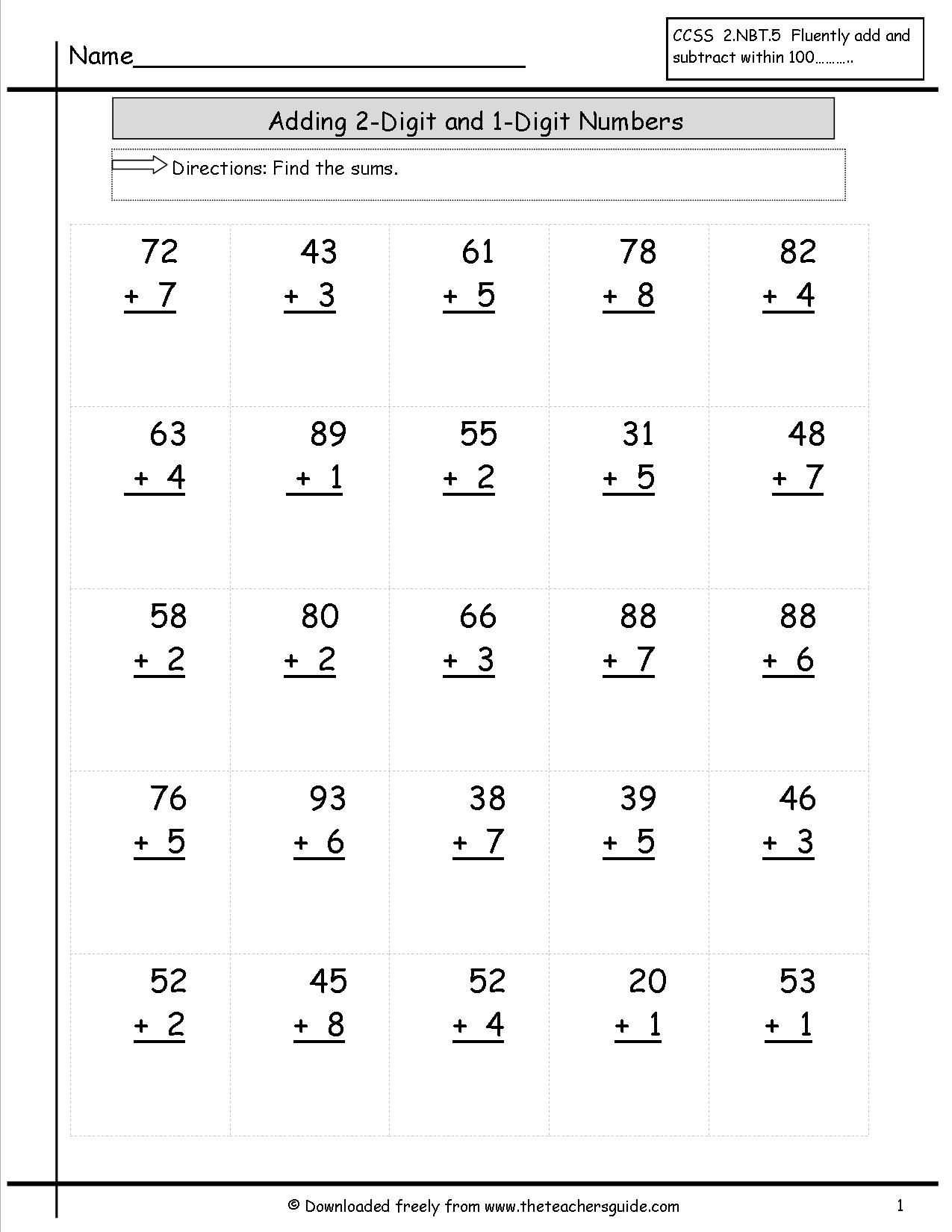 Double Digit Addition With Regrouping Printable Worksheets Thekidsworksheet