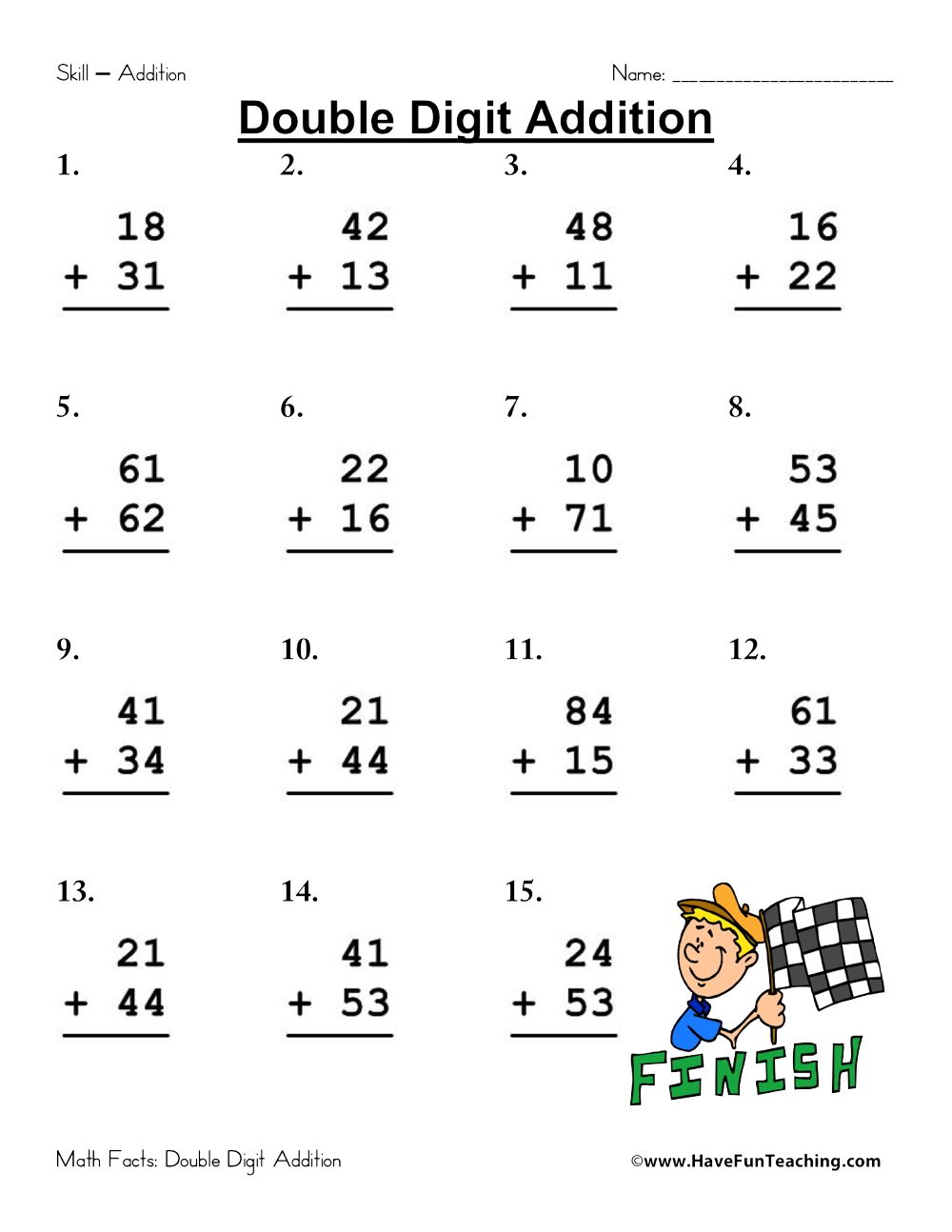 Double Digit Multiplication Worksheets Pdf Workssheet List