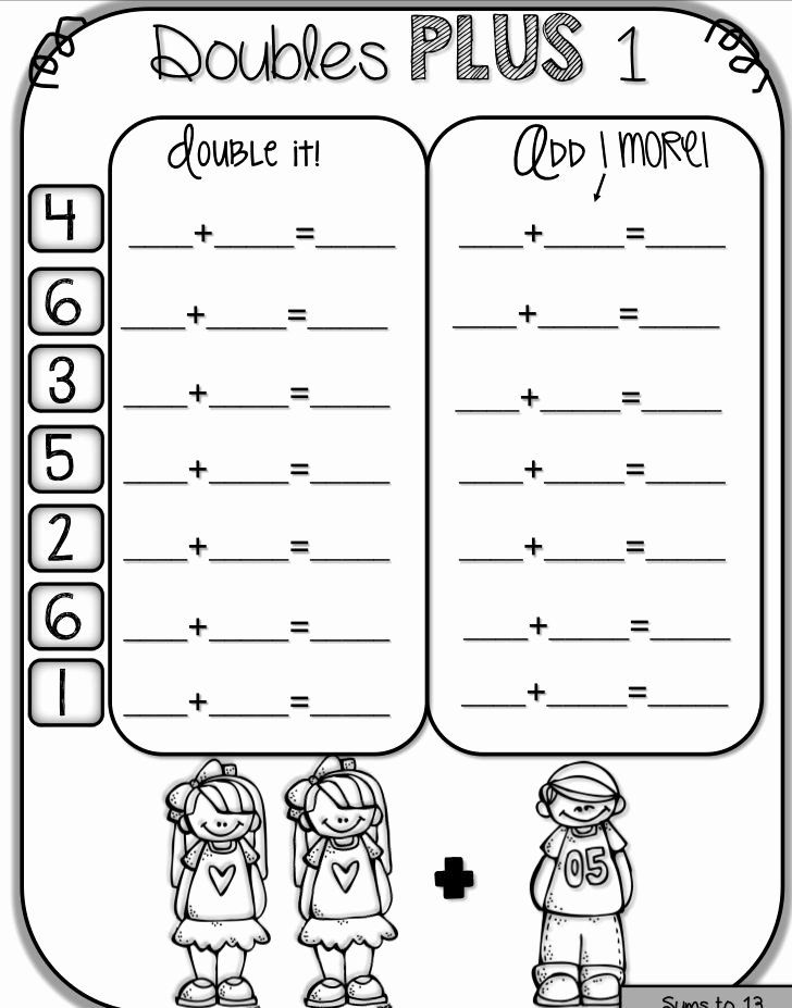 Doubles Addition Worksheets