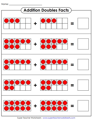 Doubles Worksheet for Grade 2