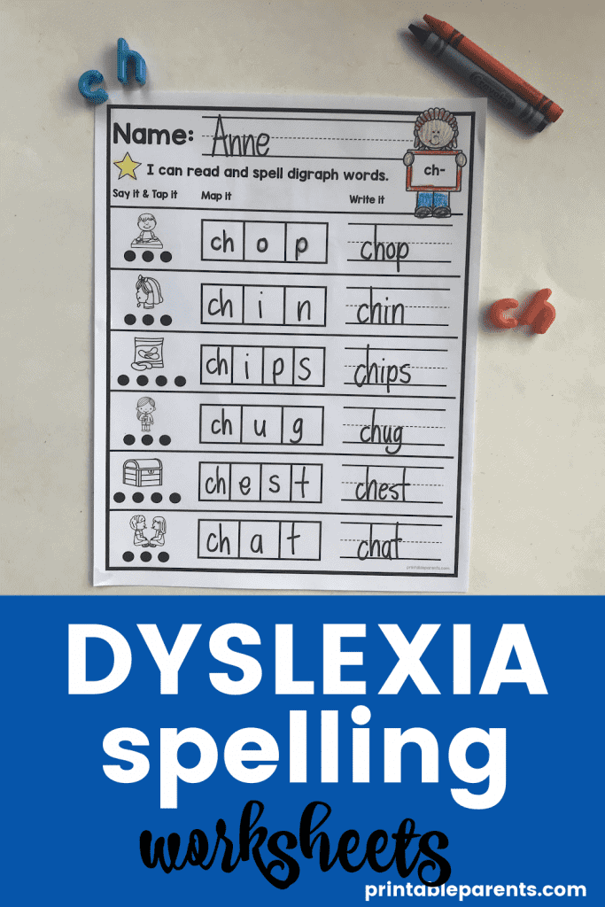 Dyslexia Spelling Help with Fun Worksheets