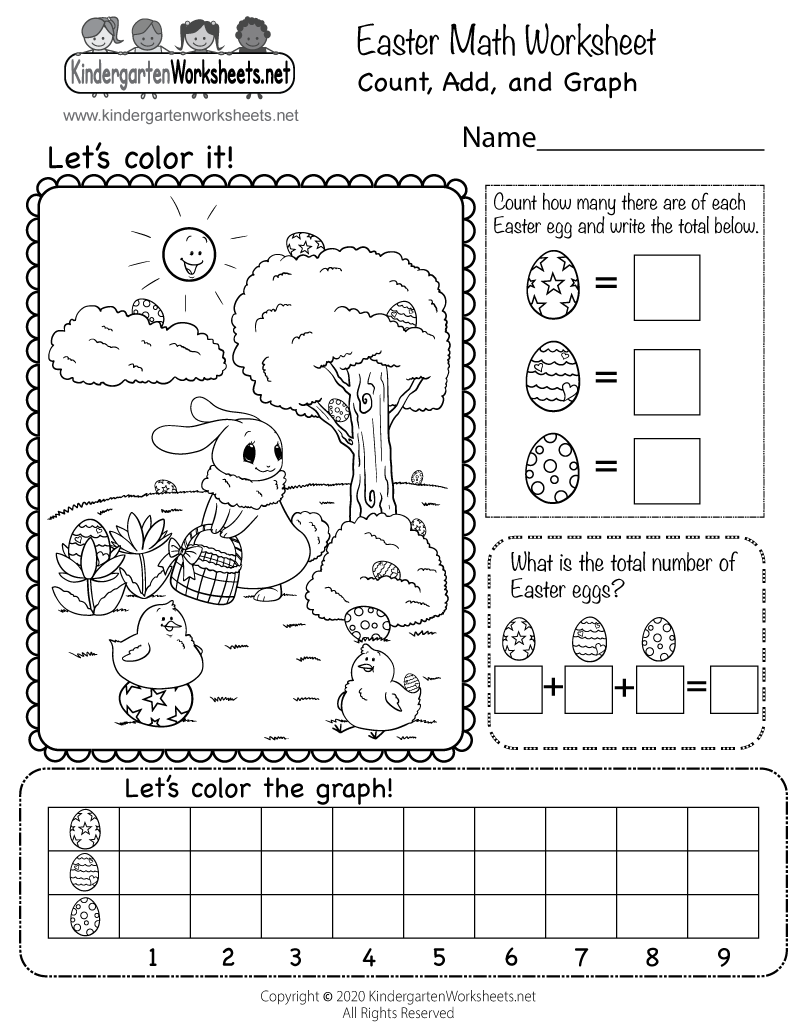 Easter Math Worksheets Free Printable Fun for Kids