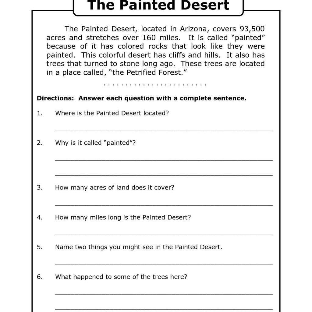 Easter Reading Comprehension Worksheets Worksheetsgo