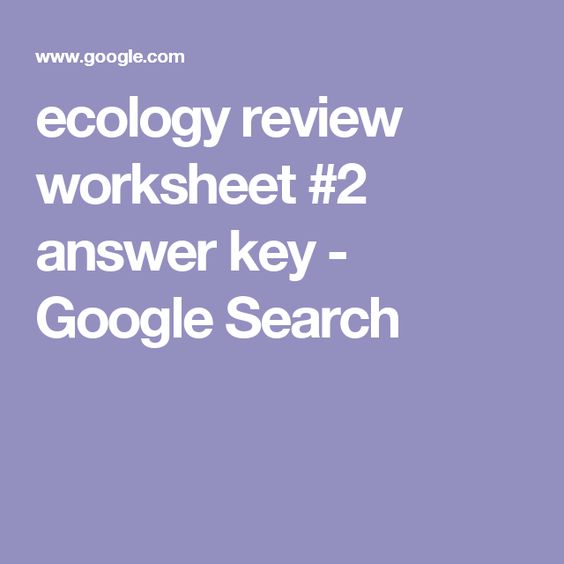 6 Ways to Ace Your Ecology Review Worksheet