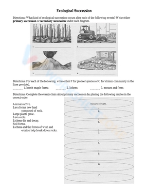 5 Steps to Master Ecology Succession Worksheet