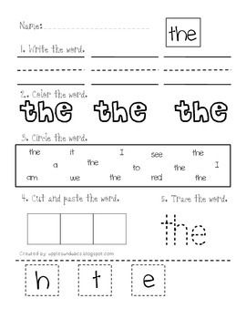 Editable Sight Word Worksheets for Effective Learning