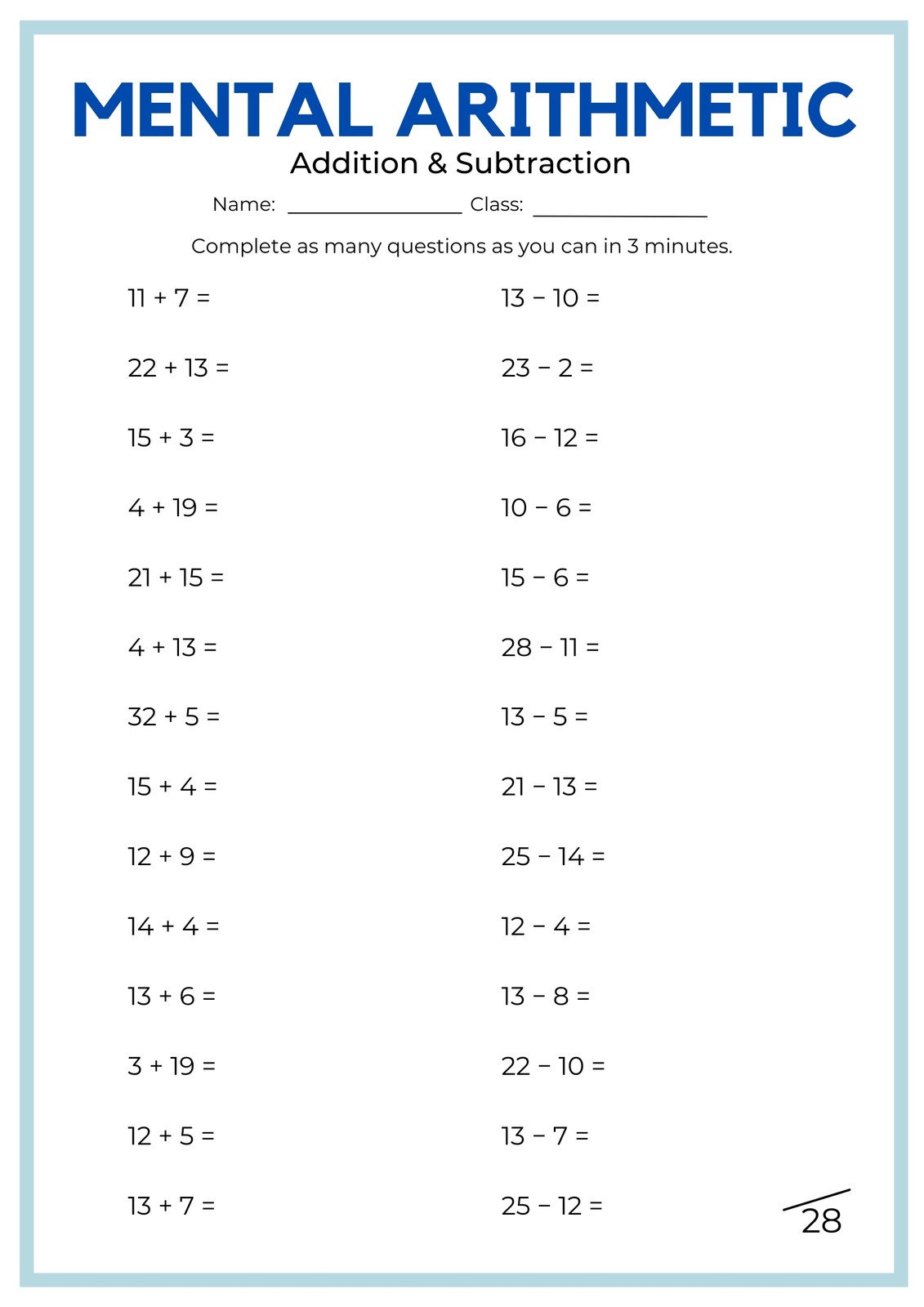 Effortless Math Worksheets Grade 7