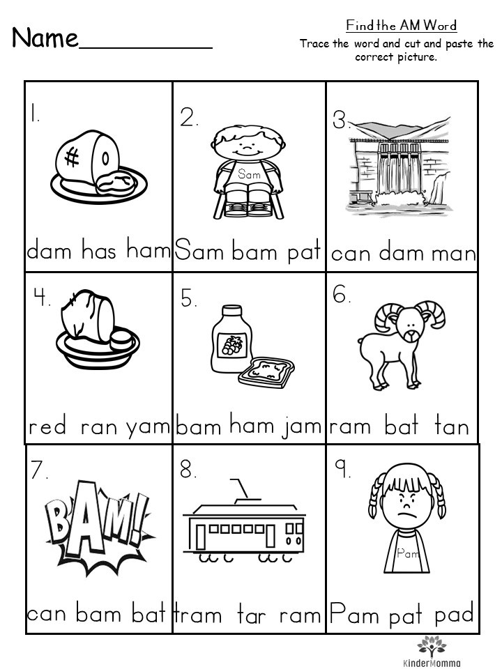 5 Fun ELA Worksheets for Kindergarten