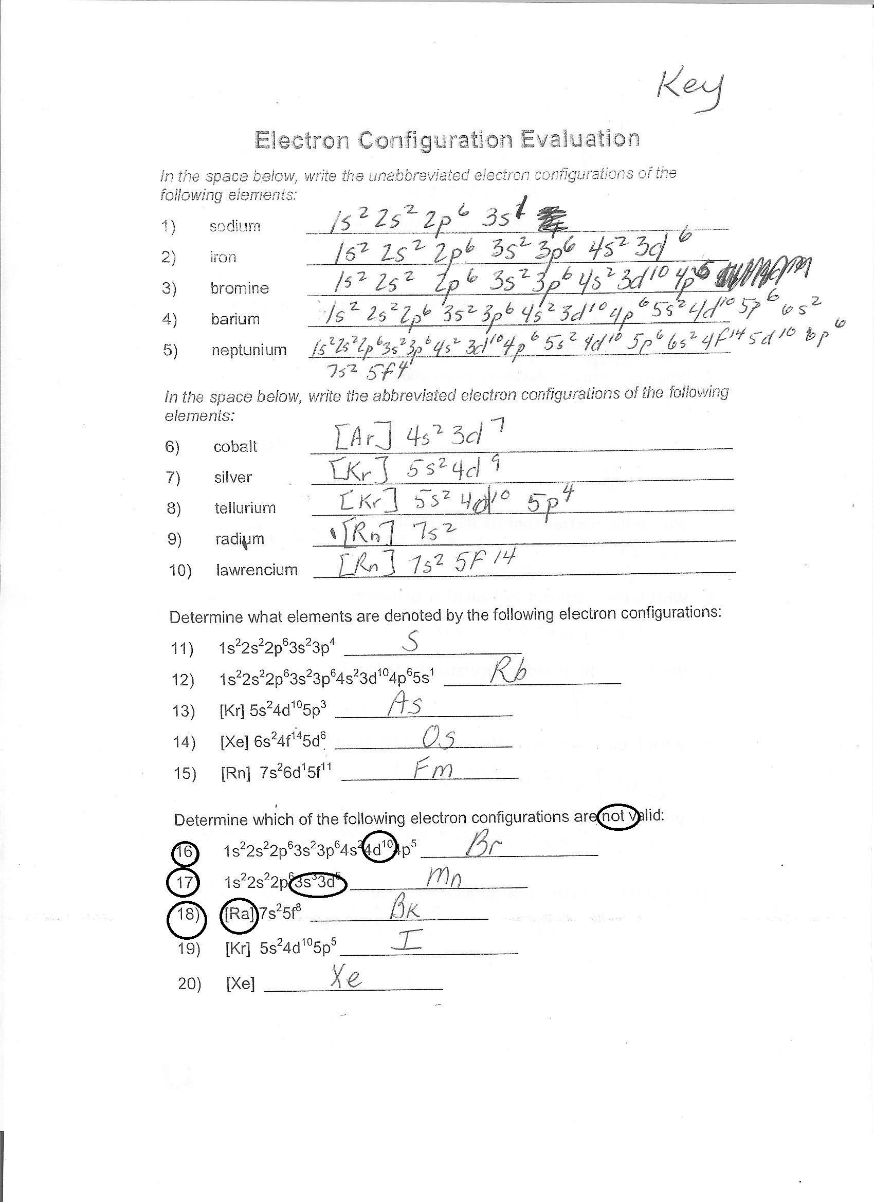 Electron Configurations Worksheet By Mr Ruskamp Science Tpt