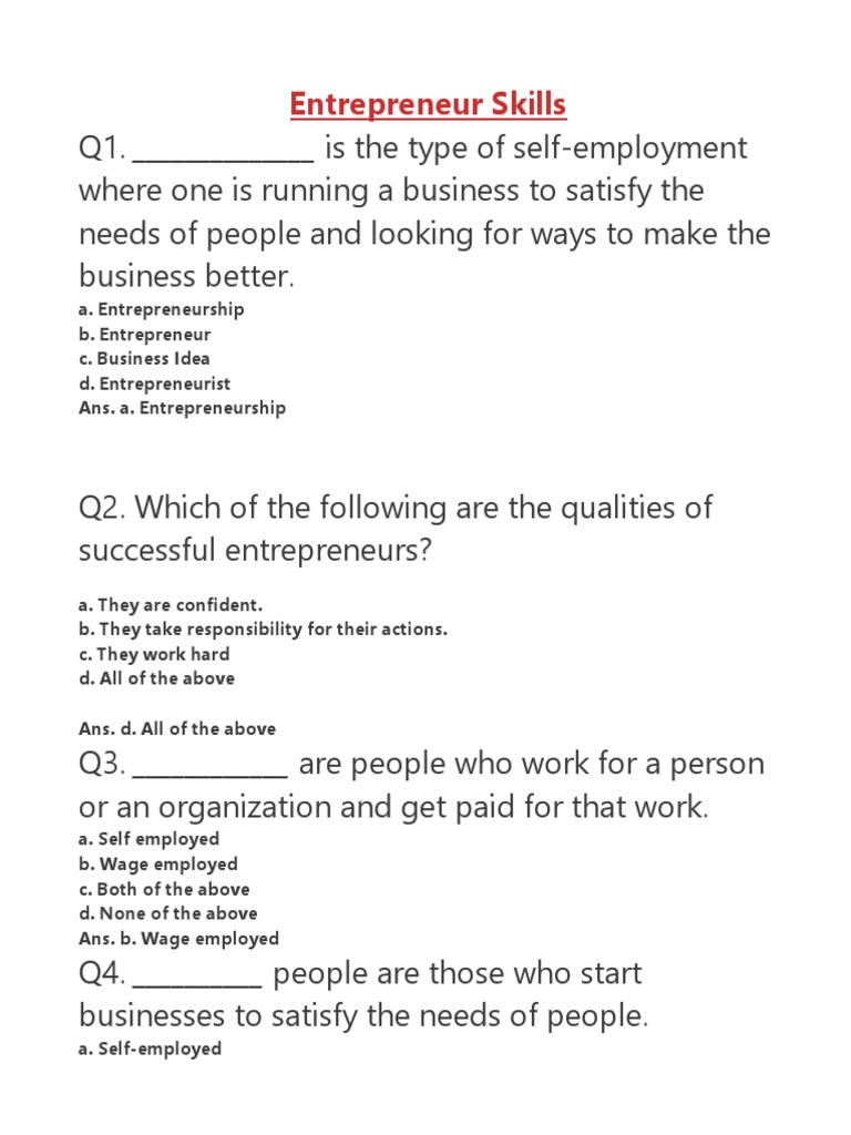 Elmo Entrepreneur Worksheet Answers for Kids